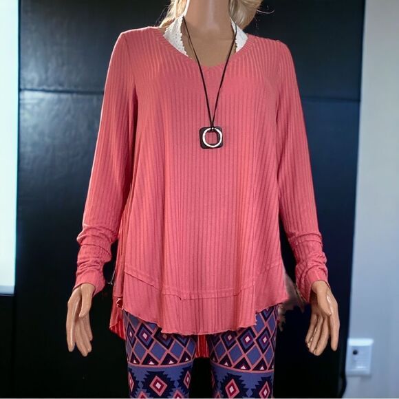 New Jane + Delancey Soft Long Sleeve High Low Shirt  M - Picture 1 of 12